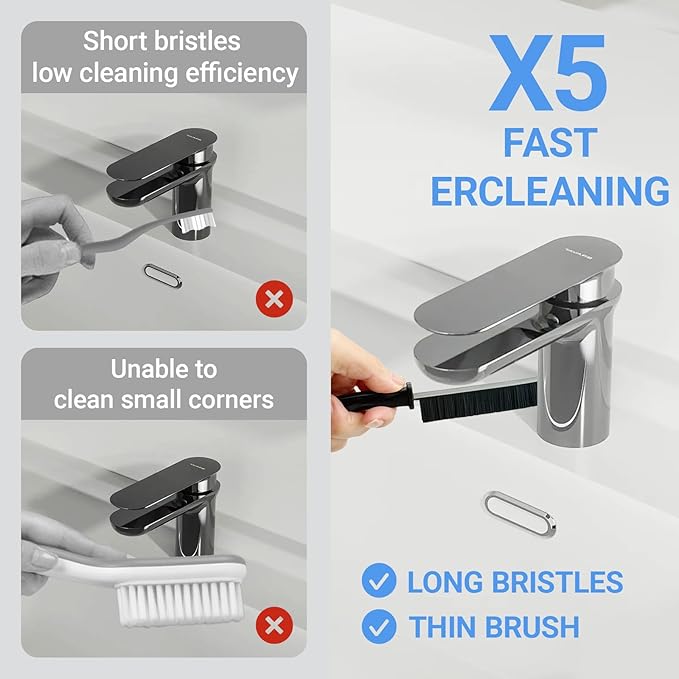 Gap Cleaning Brush-Multifunctional Crevice Cleaning Brush Tool for Deep Cleaning Tight Spaces, Kitchen, Bathroom, Window Frames, Sinks, Vehicle, Faucets, Toilet,Pet Hair Removal,(6Pcs)