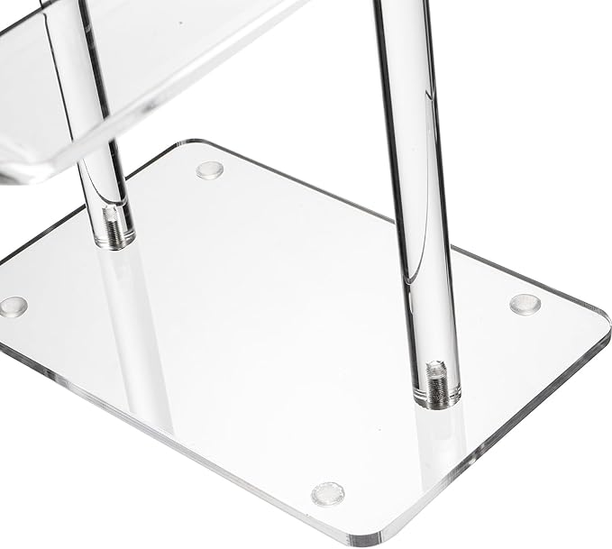 ZEAYEA 2 Pack Acrylic Headband Holder, 2-Tier Clear Hair Hoop Display Stand, Hair Ropes Accessories Storage Organizer Stand for Women and Girls