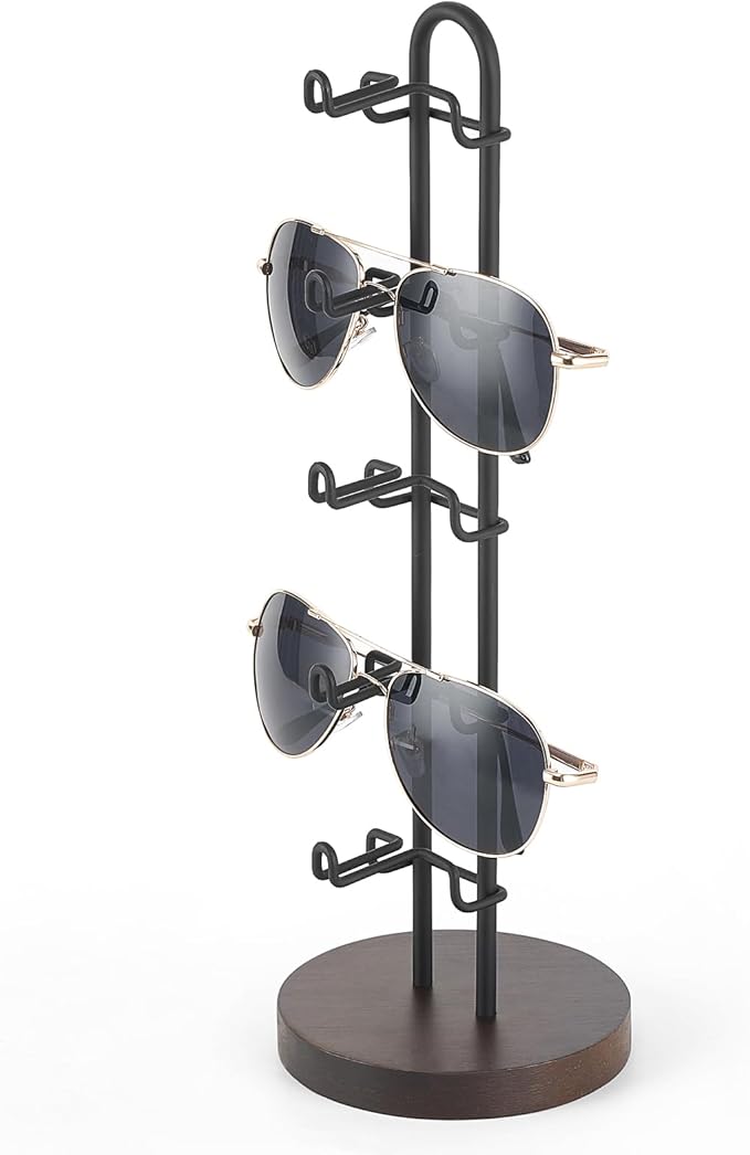 Mkono Sunglasses Organizer Glasses Holder Stand Sunglass Storage Eyeglasses Rack and Headband Holder Metal Headband Organizer Gold Headband Stand Hair Accessories Organizer Scrunchie Holder