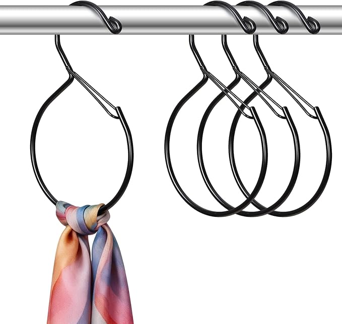 Belt Hanger for Closet, Great Space Saving Belt Hanger, Durable and Sturdy Steel Material, Smooth & Burr-Free Surface, Easy to Use, Multipurpose Closet Hangers for Storing Ties, Scarfs, Hats, 4 Pack