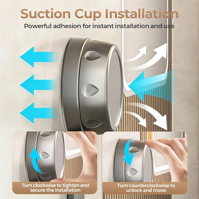 Triangle Suction Cup Corner Shelves, 2026 No Drilling Bathroom Storage Rack, Corner Shower Shelf Suction Cup Shower Caddy Corners Organizer Storage Rack Adhesive with Towel Bar (grey, Double-layer)