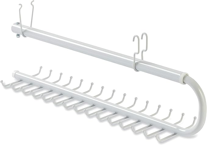 Rubbermaid Tie and Belt Holder, Accessory, White
