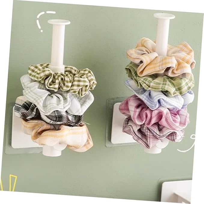 LIFKOME 2pcs Wall-mounted Hair Accessories Organizer Hook Storage for Hair Ties and Scrunchies Installation Stylish and Durable Design