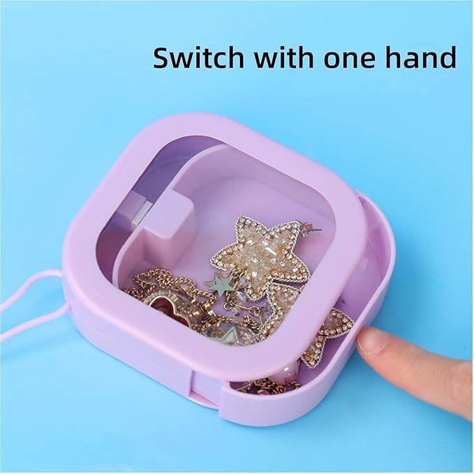 4pcs Hair Tie Organizer,Portable Travel Qtip Holder,Bathroom Storage Organizer Qtip Dispenser Cotton Swabs Dispenser Kids Hair Accessory Box with Lid for Bathroom,Desktop Organizer(Multicolor)