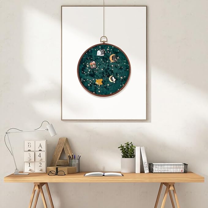 Wall Hanging Brooch Round Pin Board Enamel Pin Display Holder Jewelry Badge Display Collection Board Brooch Round Pin Display Stand for Stud Earring Collectibles Display Wall Decor Green