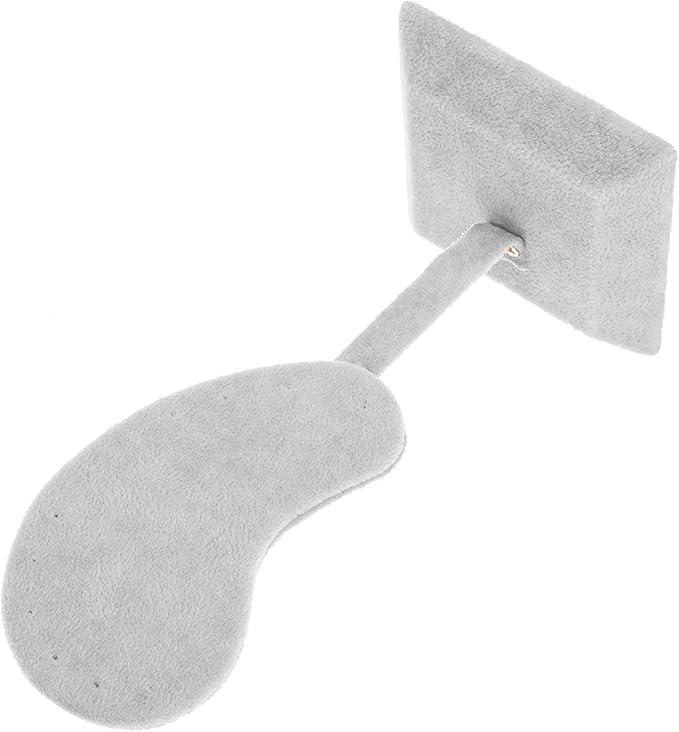 Ear Shaped Earring Holder Stand with Velvet Surface, Ice Gray Ear Studs Display Jewelry Organizer for Women, Single Piece Accessory Storage for Home and Retail