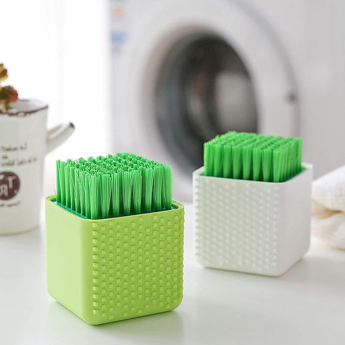 2 Pack Silicone Laundry Brush Scrub Multi-use Household Cloth Washing Brush Dual-use Scrubbing Brush for Clothes Underwear Shoes, Plastic Soft Cleaning Tool
