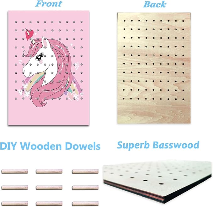 Hanging Jewelry Holder Organizer,Nursery Decor Earring holder Jewelry Hanger Wall Mounted Hanging Jewelry Organizer for Stud Earrings,Necklaces,Bracelets,Rings - Unicorn Gifts for Girls (Pink Unicorn)
