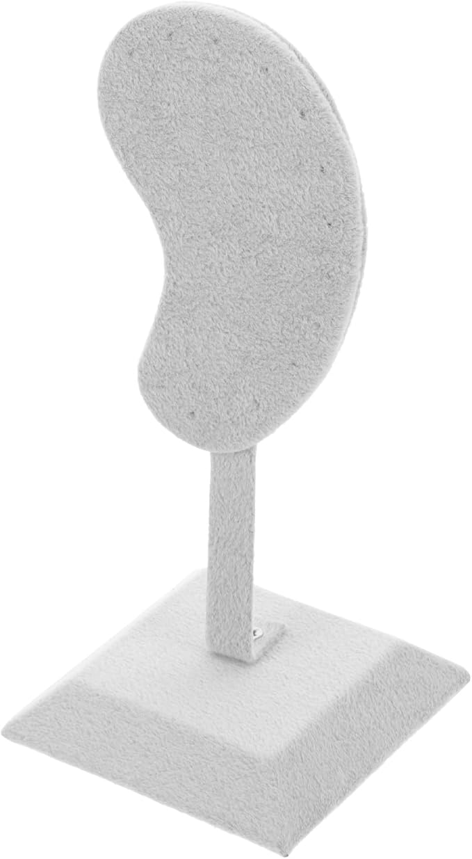 Zerodeko Earring Display Stand Gray Velvet Ear Jewelry Organizer Showcase Rack Retail Display Holder for Studs and Earrings Home Storage Accessory Organizer