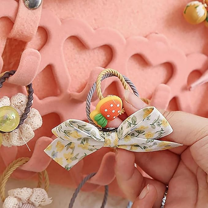 Hair Clip Organizer Holder, Hanging Hair Clips Holder, Hairband Claw Clips Storage for Women Girls, Hair Clip Stand Holder for Wall, Door, Closet, Hair Clips Display for Teen Girls