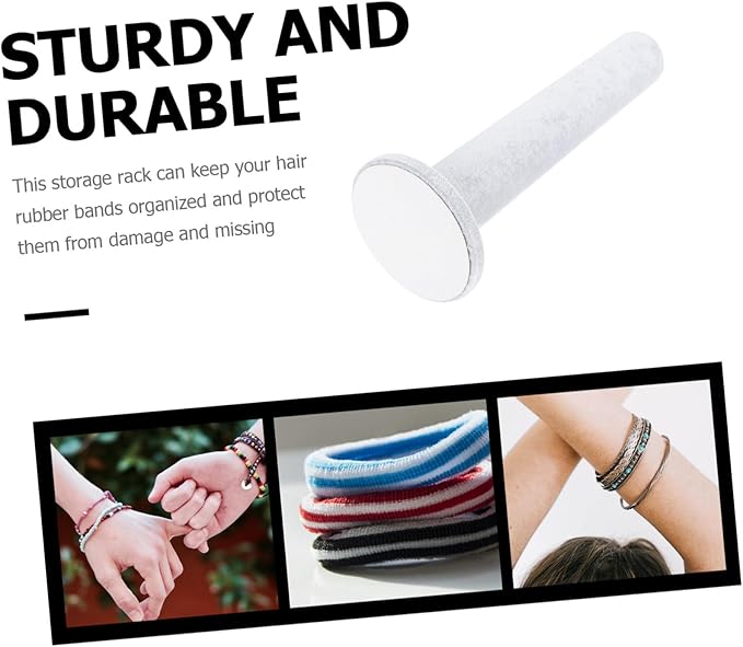 VALICLUD Velvet Hair Hoops Display Rack Round Tube Design Hairband Organizer for Accessories Bracelet Holder for Desktop Use for Hair Rings Storage