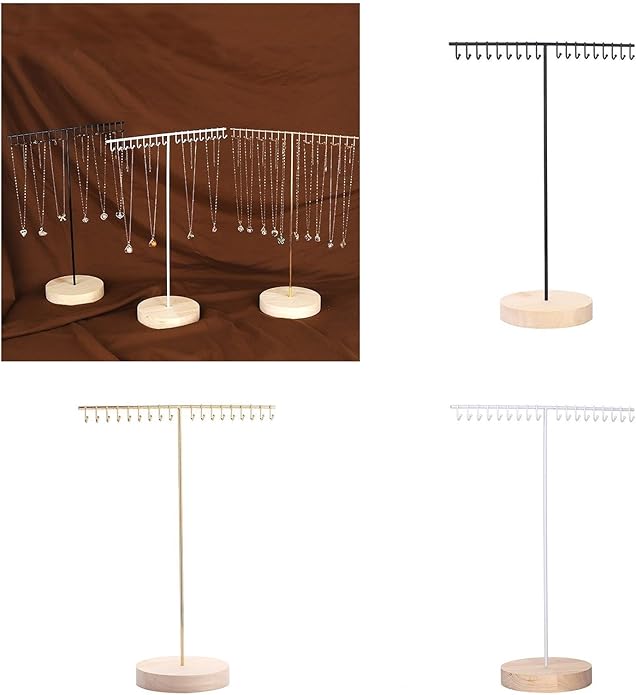Multipurpose Alloy Necklace and Organizers Clear Jewelry Stand with Hanging Rack Home Accessory Decoration