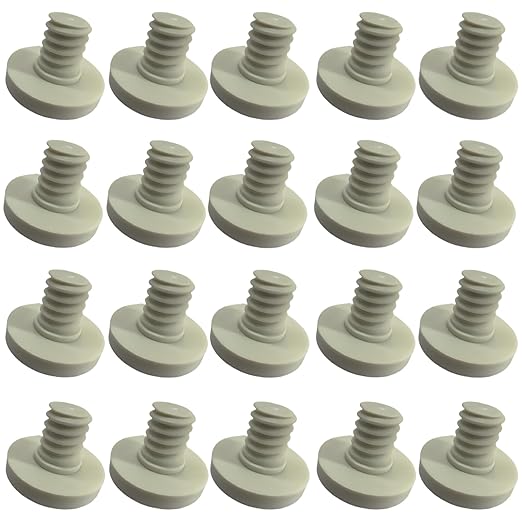 20 PCS Replacement Bolts Compatible with Suncast Storage Sheds for Suncast/Craftsman Resin Storage Sheds, Replacement Screws Compatible with Suncast Storage Sheds Shed Accessories (20, White, 3/8)