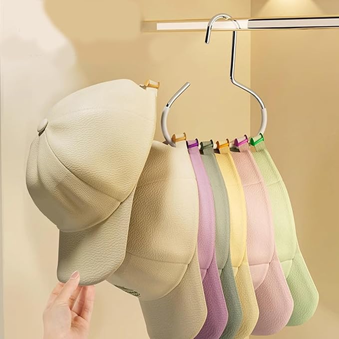 Open Rings Designs Hanger Scarf Hangers Nonslip Belt Organizers for Wardrobe Storage.White.Approx.14x15cm