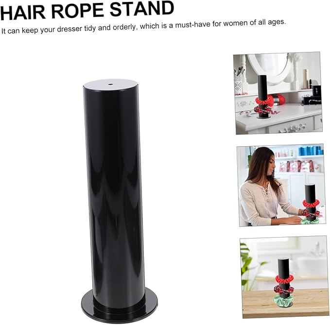 Acrylic Hair Tie Holder Stand Ponytail Holder Organizer Hairband Display Rack