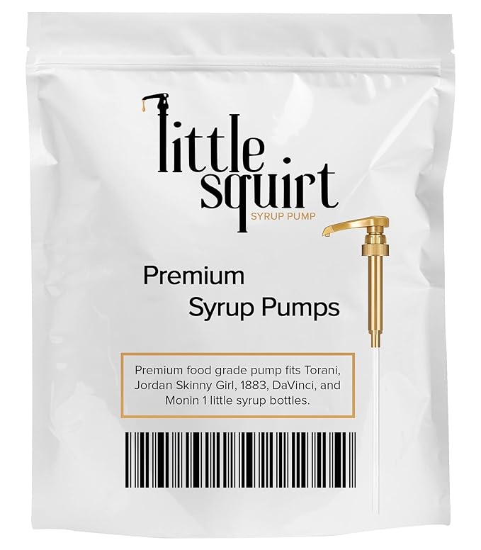 3-Pack Gold Coffee Syrup Pump Fits 750ml Bottle