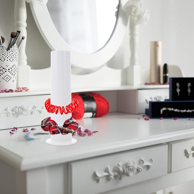 LIFKOME Scrunchie Holder Stand Clear Hair Tie Storage and Display Jewelry Display Tower Hair Accessories Organizer for Home Dresser Shop Selling