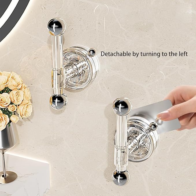 Adjustable Self Adhesive Scrunchie Holder Suction Cup Hair Accessories Organizer Waterproof Scrunchy Storage Stick Hair Ties Holder for Hair Ties Headband Jewelry, 2 Pack (Transparent, S)