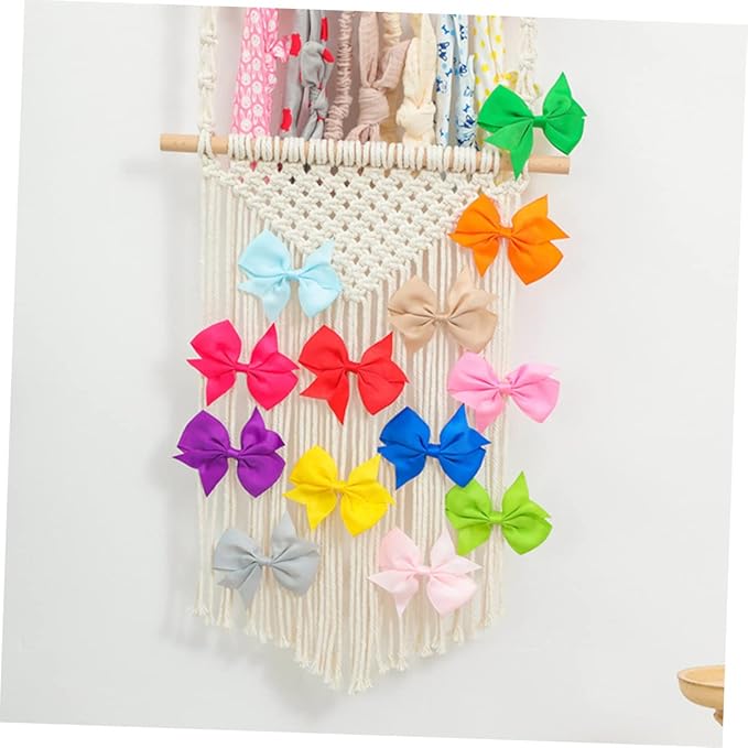 Girls Hair Accessories Organizer Headband Holder Hair Bow Storage Rack Decor
