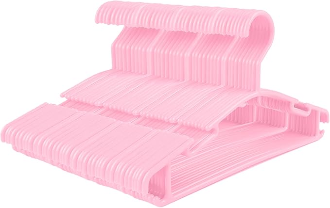 GoodtoU Baby Hangers Plastic - Kids Hanger Bulk Toddler Hangers 60 Pack Hanger for Toddler Children Pink