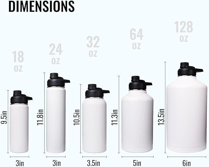 24 oz Insulated Water Bottle with Handle, 304 Stainless Steel Water Bottles with Wide Mouth, Double Wall Vacuum Sports Water Bottle, BPA Free, Keep Cold and Hot, Pink