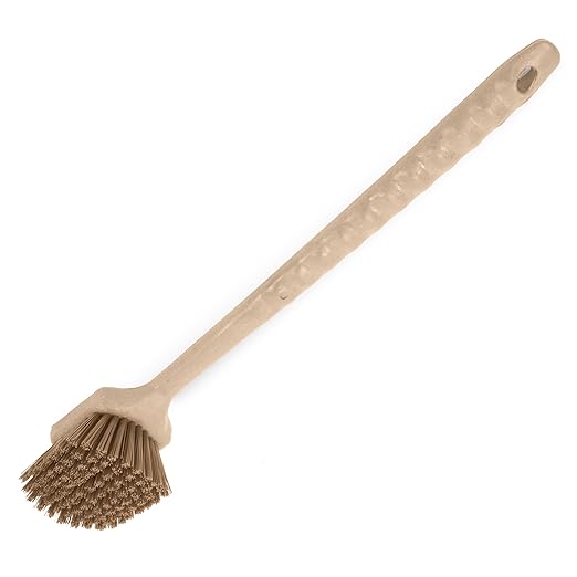 SPARTA 40501EC25 Plastic Large Scrub Brush, Kitchen Brush, Utility Brush With Long Handle For Cleaning, 20 Inches, Tan, (Pack of 6)