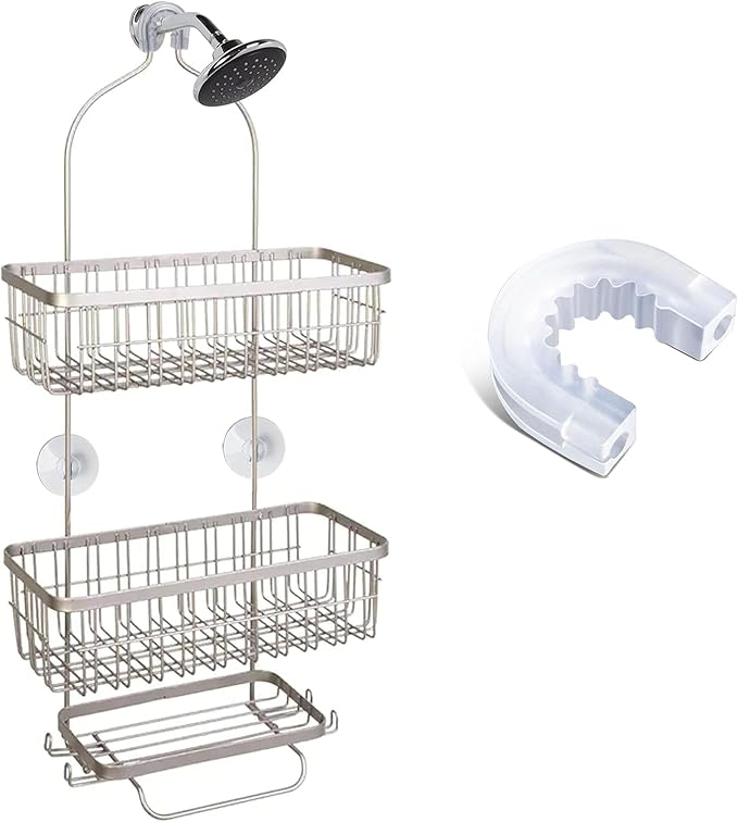 YeeBeny Bathroom Shower Caddy Connector Sucker with 6pcs Professional Strength Large Suction Cups, Easy to Attach, Replacement Suction Cups Compatible with Zenna Home, Simple Houseware, Multipurpose