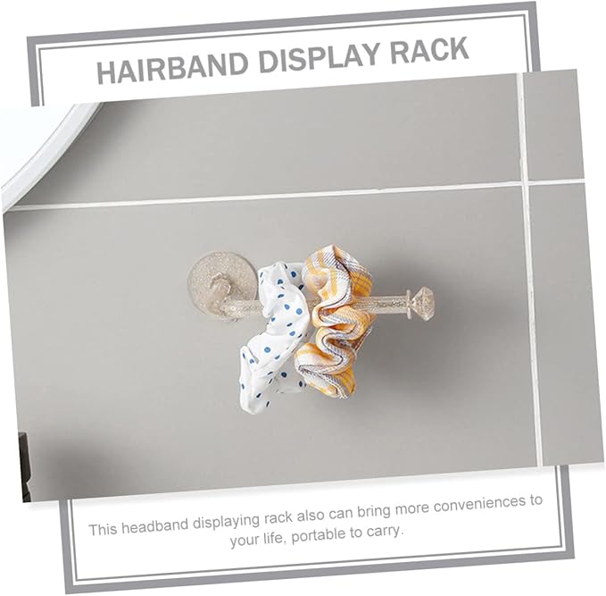 Wall-Mounted Headband Storage Rack Hairband Organizer Hooks for Jewelry and Accessories Display 5.70X2.59X1.57In Durable Hair Rings Holder for Home Decoration
