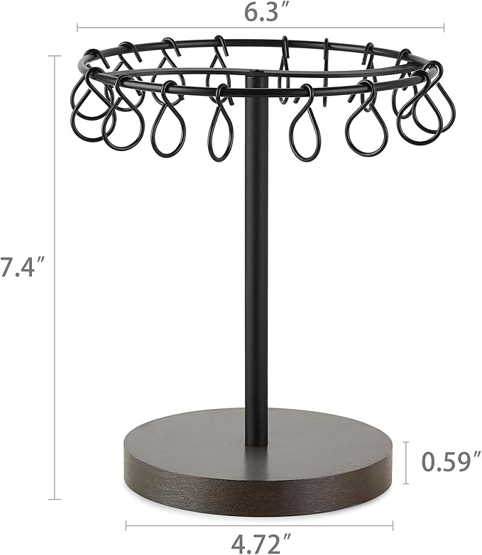 Dahey Metal Claw Clip Organizer Holder Stand Storage Display Hair Accessories Bedroom Bathroom College Dorm Room Decor for Women and Girls, Brown