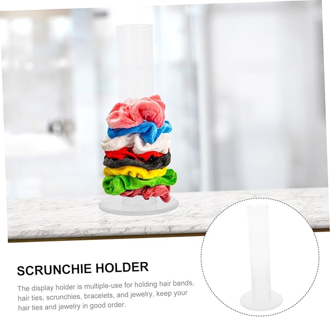 Hair Tie Display Stand Little Girl Hair Accessories Organizer Scrunchy Tower Bedroom Storage