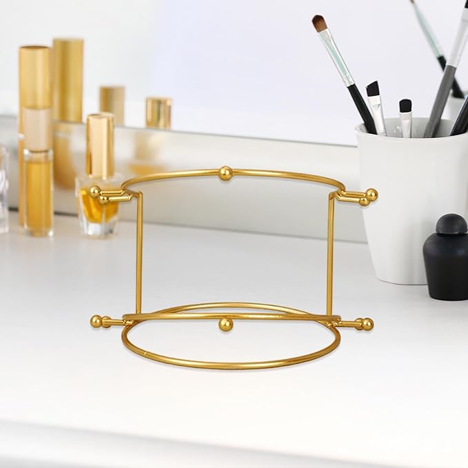 Elegant Tiara Display Stand for Bridal Hair Accessories, Gold 2 Tier