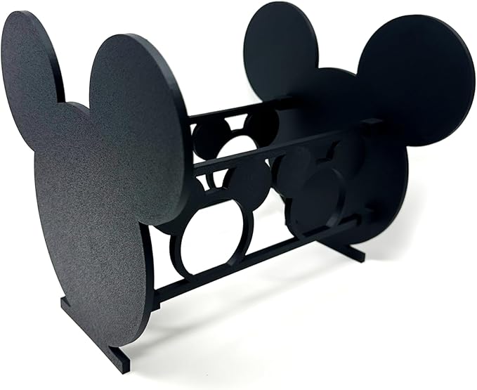 Mickey Headband Organizer, Mouse Ears Stand Storage (Black, 8" - Holds 6 Pairs)