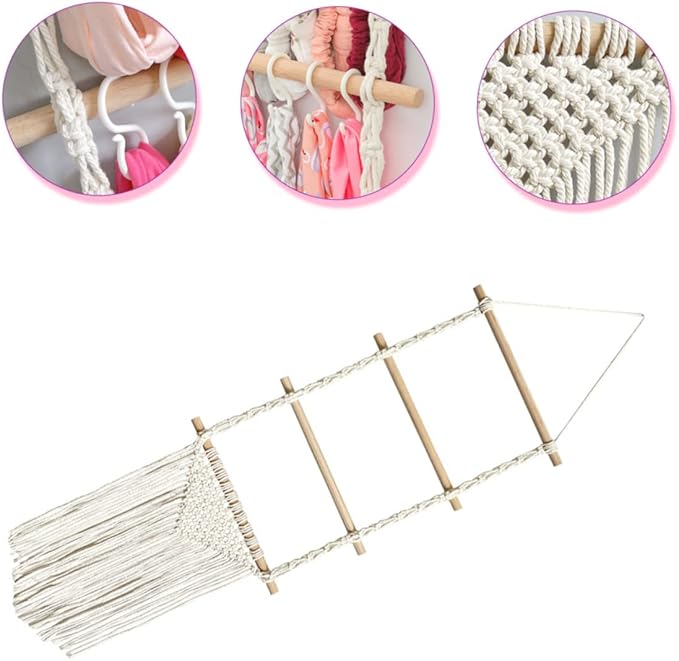 Girls Hair Accessories Organizer Headband Holder Hair Bow Storage Rack Decor
