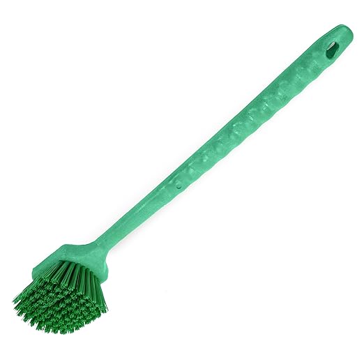 SPARTA 40501EC09 Plastic Large Scrub Brush, Kitchen Brush, Utility Brush With Long Handle For Cleaning, 20 Inches, Green