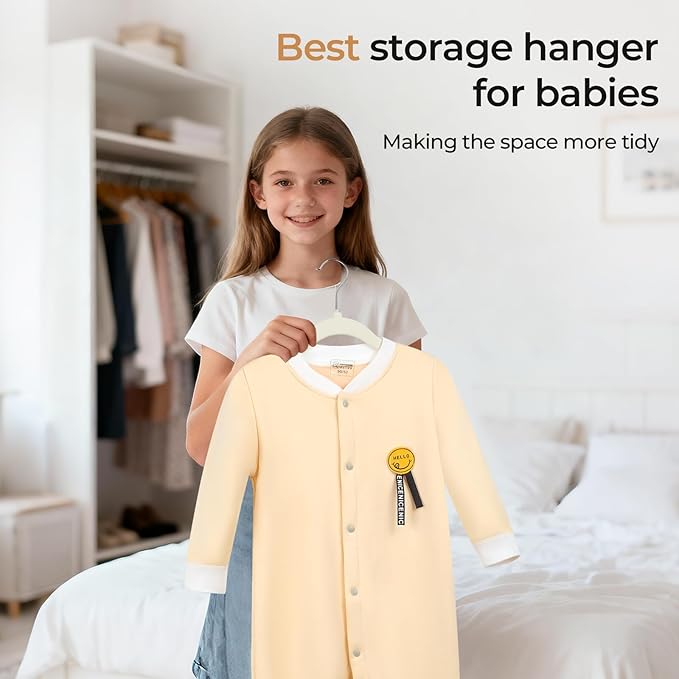 GoodtoU Baby Hangers Velvet 100 Pack - Baby Felt Hangers Non Slip Toddler Hanger Childrens Hanger for Kid