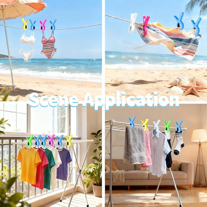 Beach Towel Clips for Beach Chairs,20 Pcs  Towel Holder for Beach Chair Pool Chair on  Cruise, Jumbo Size Heavy Duty Clothes Pins  Beach Chair Clips to Beach Accessories Must  Haves, 5 Colors (20)