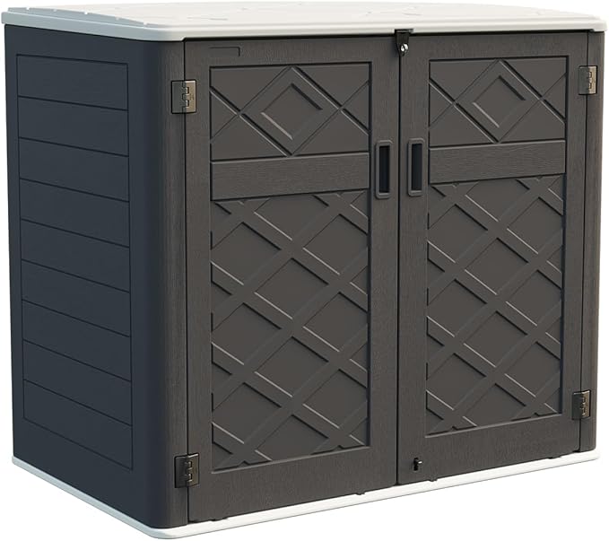 KINYING Metal Black Shelving for 48 Cu.ft Large Storage Shed, 51 in * 13 in, with Screws,Easy Assembly