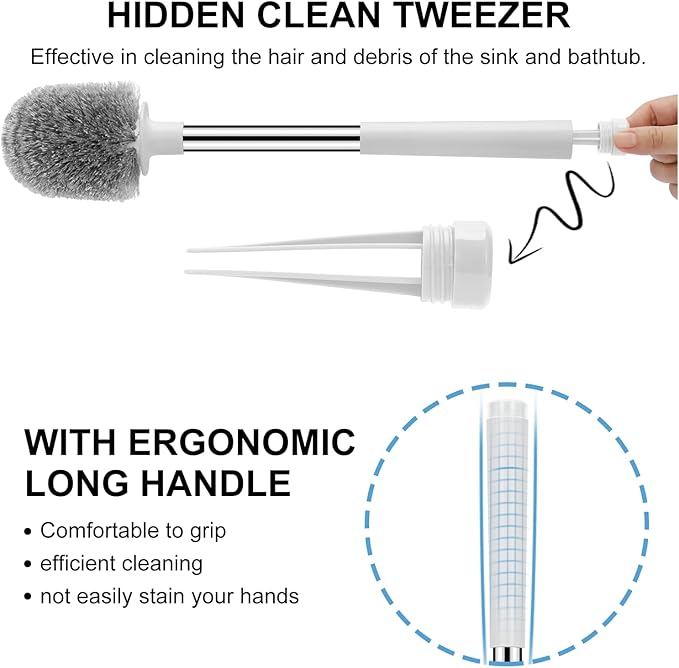 SetSail Toilet Brush 4 Pack Toilet Bowl Brush and Holder Toilet Cleaner Brush with Nylon Bristles Ventilated Toilet Brushes for Bathroom with Holder for Toilet Scrubber Cleaning, Pure White