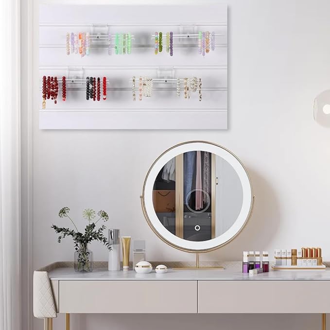 6pcs Acrylic Necklace Holder - Headband Storage - wall jewelry organizer wall mounted for Store Boutique Home, Clear