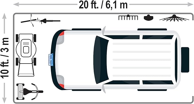 ShelterLogic Peak Style Roof Instant Garage Carport Car Canopy with Steel Frame and Waterproof UV-Treated Cover