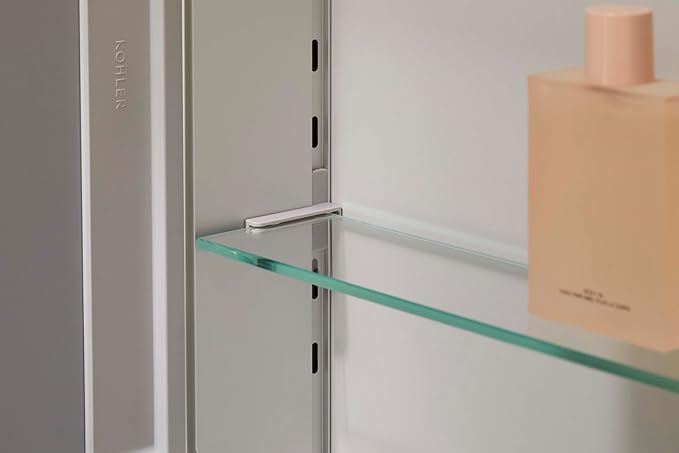 Kohler 55062-NA Embark Slim Medicine Cabinet Mirror, Adjustable Shelves with Mirrored Door, 20 in. W x 26 in. H