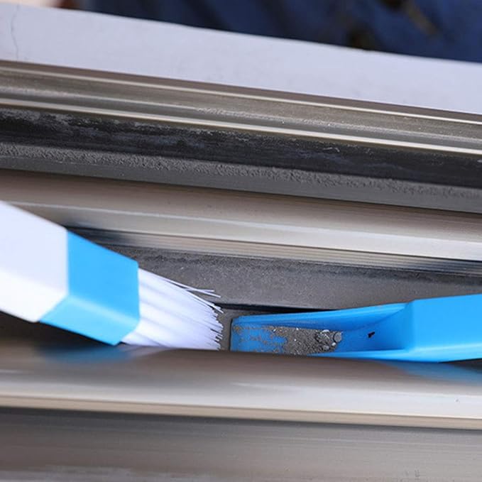 E-outstanding Window Groove Cleaning Brush 2PCS Window Track Door Groove Corner Detachable Brush with Dustpan Screen Keyboard Cleaner Cleaning Tools