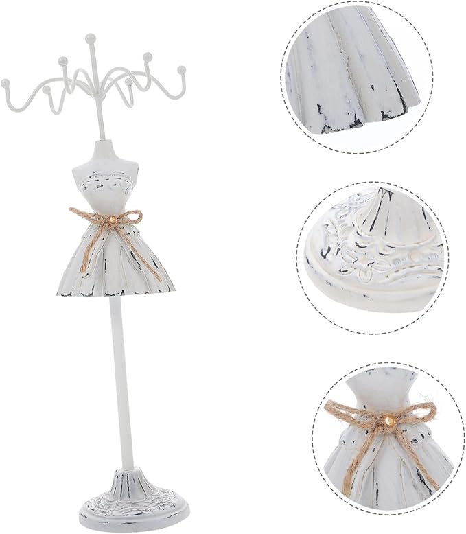 Creative Jewelry Rack Vintage Model Earring and Necklace Storage Display Shelf for Home and Jewelry Shop Unique Desktop Decor Tidy Organizer for and Accessories