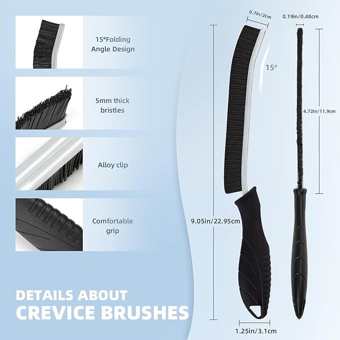 Hard Bristle Crevice Cleaning Brush-Thin Gap Scrub Brush, Small Cleaning Brush, Grout Brush, Kitchen Brush, Cleaning Tools for Toilet, Bathroom, Sink, Home, Household, Window (3, Green)