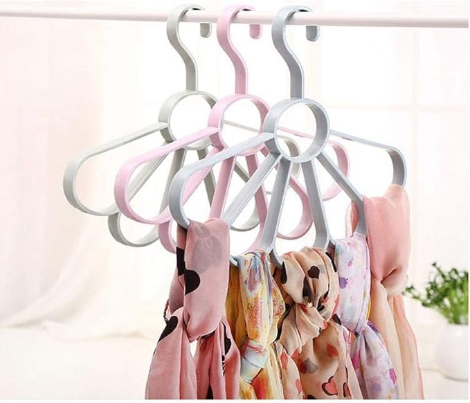 1pc Scarf Hanger Organiser, Petal Shape Scarf Holder with 5 Petal for Shawls,Scarves, Ties, Belts, Other Accessories