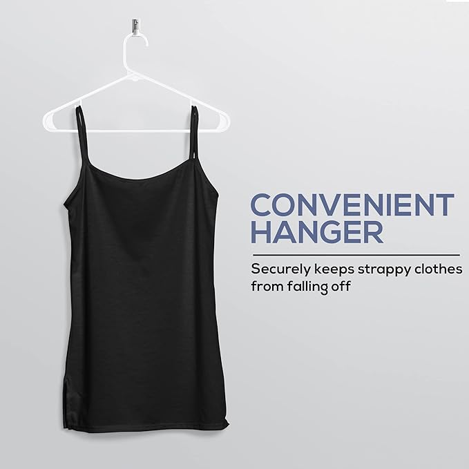 Utopia Home Plastic Hangers 200 Pack - Clothes Hanger with Hooks - Durable & Space Saving (White)