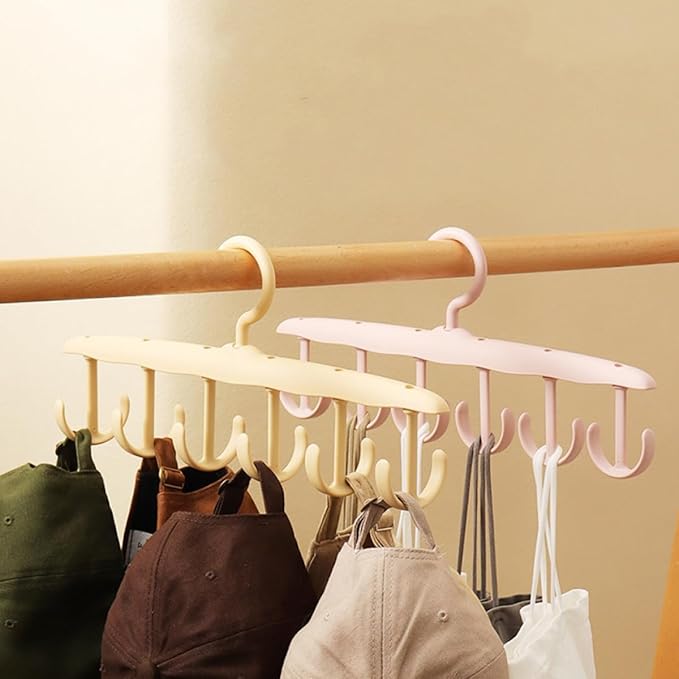 TIDTALEO 4pcs Rotatable 12-Hook Belt and Scarf Organizer Hanger Heavy Duty Closet Rack for Tie, Belt, and Scarf Storage Household Hanging Accessory Organizer