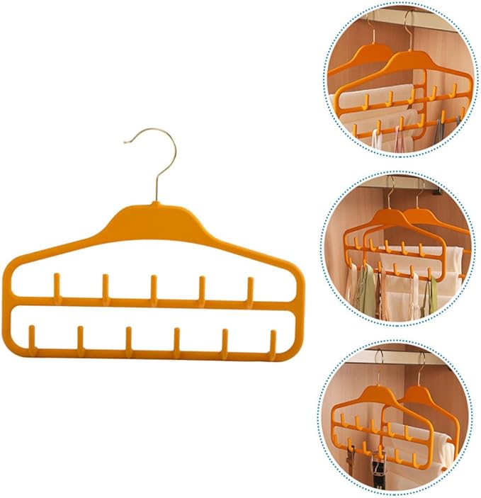 2pcs Multi-Functional Belt Hanger Organizer Hook Tie Scarf Storage Rack for Closet Maximize Closet Space Versatile Hanging Design