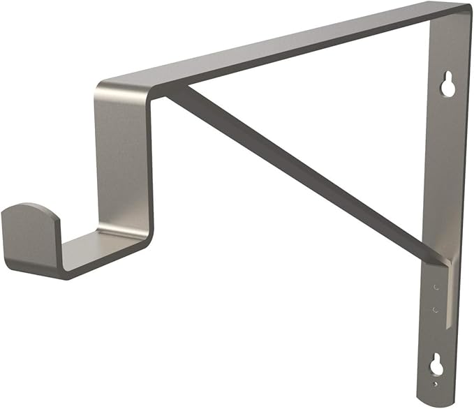 ClosetMaid SuiteSymphony Closet Bracket for Center Rod, and Shelf Support, Add On Accessory, Satin Nickel (Pack of 2)