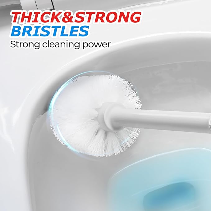 2 in 1 Toilet Plunger and Brush Set，Extended Handle Plunger，Toilet Bowl Brush Plunger Set,Bathroom Cleaning Tools ，Toilet Brush Plunger Combo，Cleaning Brush，Dark Gray
